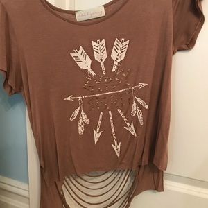 Stretchy Tan “Gypsy Spirit” T-shirt